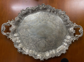 Goldsmiths &amp; Silversmiths Large Victorian Silver Tray 165 Oz. Gorgeous - $359,035.82 MXN