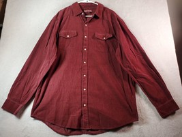 Territory Ahead Shirt Men Tall XL Auburn Corduroy Pocket Collar Snap But... - £20.31 GBP