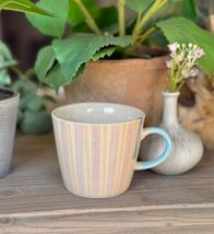 Ella Stipey Stoneware Mugs 12.5cm - 3 Colour Options Available - $18.45 CAD