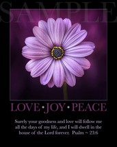 LOVE JOY PEACE Inspirational Picture (8X10) New Fine Art Print Photo Bib... - $6.76