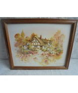 Vintage Wood Framed Signed Andres Orpinas 12x15 Print English Tudor Coun... - £15.47 GBP