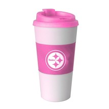 NFL Pittsburgh Steelers Pink Sleeve Travel Tumbler, 16-ounce - £14.87 GBP