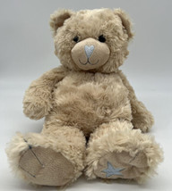 Sandra Magsamen Messages from the Heart Teddy Bear 15&quot; Plush Tan Baby Blue Heart - £14.89 GBP