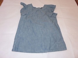 Polo Ralph Lauren Girls Chambray ruffled sleeve Top 14 NWT - $30.81