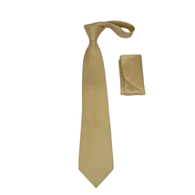 Men's Tie and Hankie Set by J.Valintin Collection #Pro4 Solid Beige - $19.99