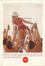 Coca Cola National Georgraphic Back Cover Ad Lifeguard 1963 - $1.98