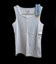 Cat &amp; Jack White Summer Tank Girls M (8) Cotton Blend 1 Count - £3.15 GBP