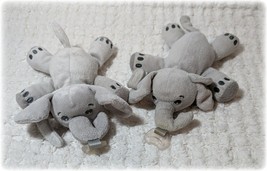 2 Philips Avent Elephant Lovey Pacifier Holder Plush Soothie Snuggle No ... - €10,75 EUR