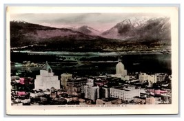 RPPC Aerial View Business Section Vancouver BC Canada UNP Postcard O16 - £3.10 GBP