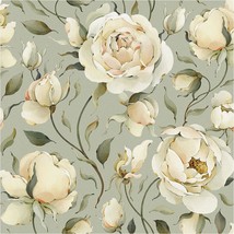 Vintage Roses Floral Peel And Stick Wallpaper Peonies Removable, 2. - £31.59 GBP