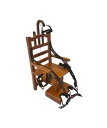 "Old Sparky" Dollhouse Miniature Wooden Electric Chair 1:12 Scale - £31.09 GBP