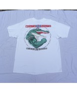 Vintage 90s Muscle Designs Alligator Graphic Shirt-100% Cotton Adult XL 46 - $40.05 CAD
