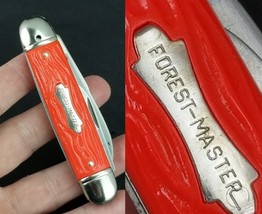 vintage pocket knife &quot;FOREST MASTER&quot; Colonial NEW OLD STOCK bright orange! - $31.99