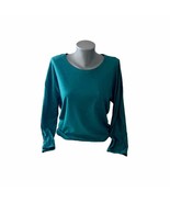 Women&#39;s Michael Kors Long Sleeve Pocket Crewneck Shirt Deep Sea Green Si... - £17.38 GBP