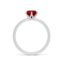 ANGARA Lab-Grown Ct 1.2 Round Ruby Solitaire Engagement Ring in 14K Solid Gold - £678.70 GBP