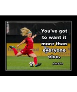 Inspirational Soccer Quote Poster Print Motivational Julie Ertz Wall Art... - £18.08 GBP+