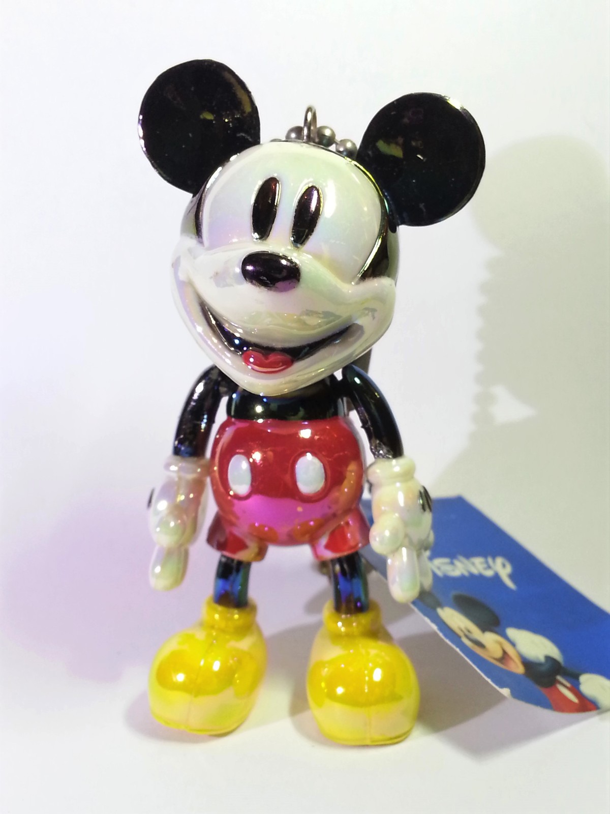 Primary image for Disney Classic Mickey Iridescent Jointed Figure Charm Keychain - Japan Import