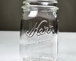 Antique Kerr Self Sealing Trademark Reg Mason Clear Canning Jar Square P... - £16.23 GBP