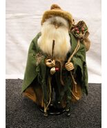 Old World Santa with robe, burlap sack and walking stick - €17,29 EUR