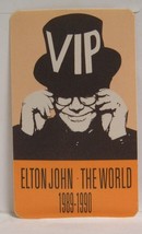 ELTON JOHN - VINTAGE ORIGINAL CONCERT 1989 - 1990 TOUR CLOTH BACKSTAGE PASS - £7.86 GBP