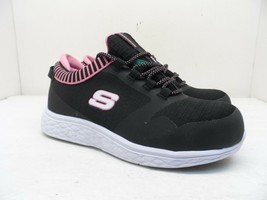 Skechers Women&#39;s Aluminum Toe SP Slip Resistant 99996595 Safety Shoes Black 8M - £43.38 GBP