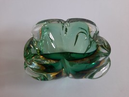 Vintage Murano Glass Ashtray w-940 gr. h-7 cm. 12*12 cm. - £29.89 GBP