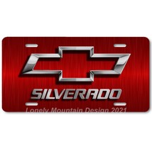 Chevy Silverado Inspired Art on Red FLAT Aluminum Novelty Auto License Tag Plate - £14.17 GBP