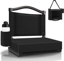 Portable Bleacher Chair with Cup Holder &amp; Shoulder Strap - Comfortable S... - $70.24