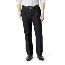 Men&#39;s Dockers Signature Khaki Lux Classic-Fit Stretch Pleated Pants, Black - £20.56 GBP