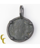 ANCIENT ROMAN COIN IN SILVER ANTIQUED BEZEL PENDANT 2.8 grams - $416.04 CAD