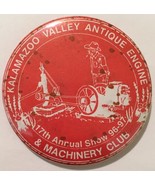 1996-97 Kalamazoo Valley Antique Engine Machinery Club Pin back Button M... - $4.74