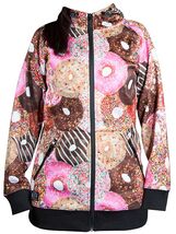 Neff Mujer Snowboard Escarcha Shredder Donas Sudadera con Cremallera Sué... - $804.47 MXN