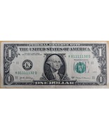 US$1 Fancy Serial Number 2017 5-of-a-kind together   K 011111132 D - $27.60 CAD