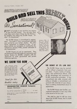 1937 Print Ad Dri-Built House Build &amp; Sell Washington Veneer Olympia,WA - $20.68