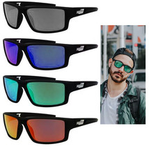 Mirrored Sunglasses Mens Rectangle Wrap Mirror Lens Shades Design Retro ... - $16.99