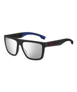 HUGO BOSS 1451/S 0VK/DC Matte Black/Blue/Silver Mirror 59-18-145 Sunglas... - $72.96