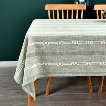 Heavy Duty Cotton Linen Table Cloth For Rectangle Table Sage Green Tablecloth Re - £33.99 GBP