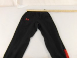 Children Youth Unisex Under Armour Black Red Fleece Track Workout Pants ... - $18.22