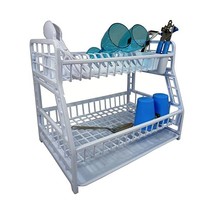 High Quality Hobby Life Durable White Plastic 2 Tier Dish Cutlery Draine... - $36.00