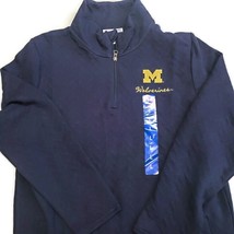 Champion NCAA Michigan Wolverines 1/4 Zip Pullover Sweatshirt Mens Large Sweater - £28.60 GBP
