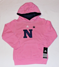 Nwt Youth Size Small 7/8 -ADIDAS -NCAA U.S. Navy Midshipmen Pink Pullover Hoodie - £11.99 GBP
