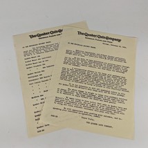 Lot Antique 1933 Quaker Oats Wholesale Price List Chicago IL Puffed Wheat - $19.79