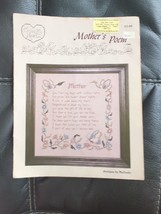 Cross My Heart MOTHER&#39;S POEM Cross Stitch Leaflet ~ flowers / butterflies 1983 - £5.99 GBP