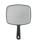 Hand Face Mirror With Handle, 10&quot; x 7&quot;, Black - $11.21