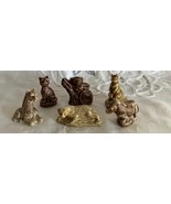 Vintage 6 Wade Whimsies Monkey Kangaroo Cat Giraffe Rhino Leopard Red Ro... - $561.21 MXN