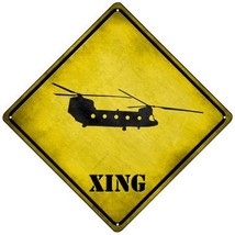 Transport Helicopter Xing Novelty Mini Metal Crossing Sign MCX-176 - £13.30 GBP
