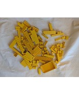 Lego Lot of 50+ Vintage Classic Yellow Tiles Smooth Flat Long Printed - £29.78 GBP