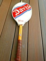 Tad Davis Victor Imperial Wood Tennis Racket Leather Grip 6M Orig. Cover - £17.54 GBP