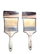2 Pack Kingman Paint Brush Wooden Handle Size 4&quot; Wide - £9.41 GBP