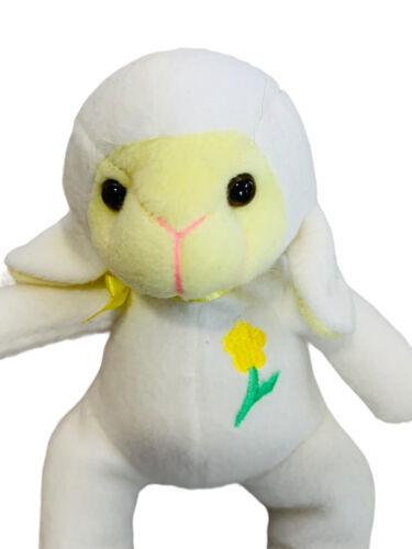 Peachtree Playthings Plush Lamb Sheep Daisy Mini Stuffed Animal Easter Spring - $11.40
